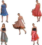 👗 pack of 5 reversible two-layer printed skirts dress by salsanights – wrapping around fabulousness logo