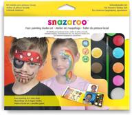 🎨 snazaroo face paint studio set: 14-piece kit with 9 vibrant colors logo