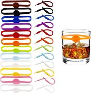 🍷 24-pack wine glass markers for drinks, cocktail glass markers, glass tags, ideal for party or family bottle identification logo