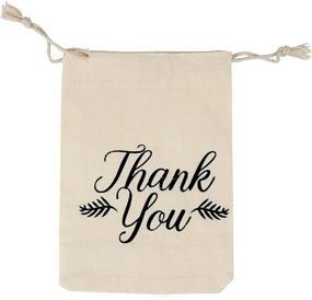 img 1 attached to 20-пакет сумки на завязках "Благодарю" для ювелирных изделий на свадьбу, презенты и подарки - 4,1 x 5,7 дюйма.