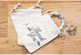img 3 attached to 20-пакет сумки на завязках "Благодарю" для ювелирных изделий на свадьбу, презенты и подарки - 4,1 x 5,7 дюйма.