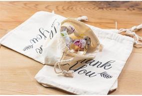 img 2 attached to 20-пакет сумки на завязках "Благодарю" для ювелирных изделий на свадьбу, презенты и подарки - 4,1 x 5,7 дюйма.