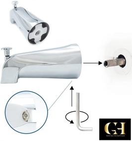 img 1 attached to 🛀 Glamorize Your Bathroom with the Gold Hao Bathroom Tub Spout: 5" Slip-On Diverter in Chrome