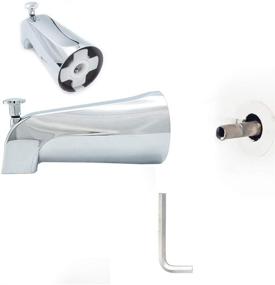 img 4 attached to 🛀 Glamorize Your Bathroom with the Gold Hao Bathroom Tub Spout: 5" Slip-On Diverter in Chrome