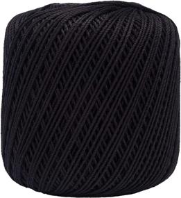 img 1 attached to Высококачественная пряжа для вязания модных изделий "Coats Crochet Fashion" черного цвета - размер 3 для потрясающих творений