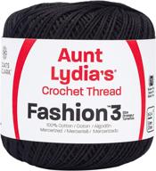 высококачественная пряжа для вязания модных изделий "coats crochet fashion" черного цвета - размер 3 для потрясающих творений логотип