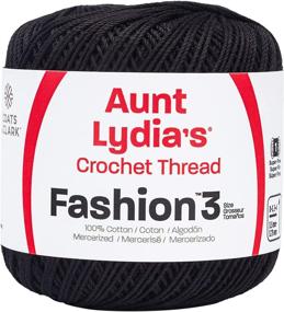 img 2 attached to High-Quality Coats Crochet Fashion Crochet Thread in Black - Size 3 for Stunning Creations