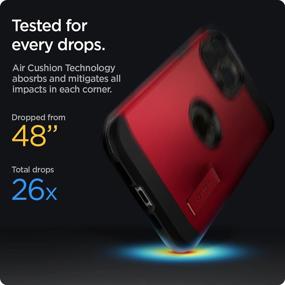 img 1 attached to Spigen Tough Armor Designed For IPhone 13 Pro Max Case (2021) - Red