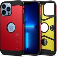 spigen tough armor designed for iphone 13 pro max case (2021) - red logo