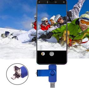 img 3 attached to 📸 Эффективный фото-накопитель на 64 ГБ: EASTBULL Android Flash Drive 3 в 1 USB Picture Keeper для Android/Type-C/Смартфона/Mac/ ПК/Ноутбука (Синий)