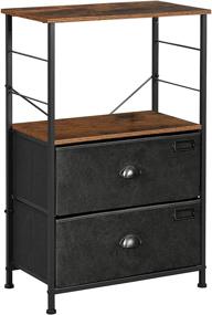 img 4 attached to SONGMICS Nightstand Industrial Bedside Vertical Furniture in Bedroom Furniture