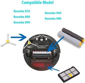 img 1 attached to VOVO 2 Sets Tangle-Free Debris Extractor Set Replacement Parts 🧹 For iRobot Roomba 800 900 Series: 860, 870, 871, 880, 960, 980