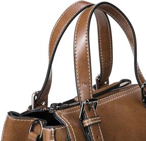 img 1 attached to 👜 Дизайнерские кожаные плечевые сумки через плечо для женщин с кошельками - сумки хобо