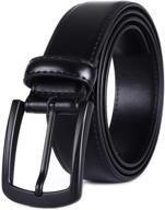 🎩 classy and stylish weifert genuine leather dress formal men's accessories for belts" logo