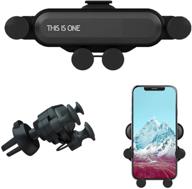 🚗 ultimate car phone mount: stable, non-slip holder for iphone xs/xs max/xr/x / 8/8 plus /7/7 plus samsung galaxy s10/s10+/s9/s9+ - shockproof and sleek design (black) logo