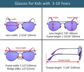 img 1 attached to Eyekepper Kids Stainless Steel Frame 🕶️ Pilot Sunglasses: Stylish Eye Protection for Children