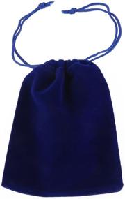 img 3 attached to 10pcs 9x12cm Dark Blue Velvet Drawstring Pouch Bag - Perfect Wedding Favor or Gift Bags by ROSENICE