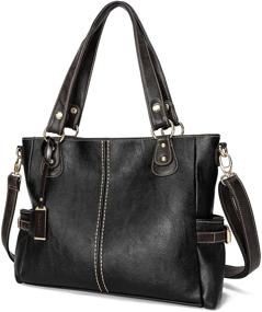 img 4 attached to FADEON Leather Designer Shoulder Handbags Women's Handbags & Wallets and Hobo Bags