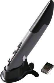 img 4 attached to Беспроводная оптическая карманная мышь Lychee Wireless на ручке: Портативная беспроводная ручная мышь для ПК, ноутбука Mac - регулируемое DPI, серый