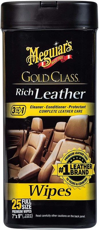 🧽 Meguiar's G10900 Gold Class Rich Leather Cleaning Wipes…