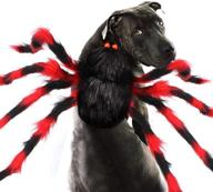 🐾 changeary halloween cat dog costume - large dog spider costume, festival pet accessories for medium and large dogs - black red giant spider dress-up for your furry friend! логотип