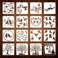 creative bird stencils set for diy painting crafts, nature home decor - 16 pcs logo