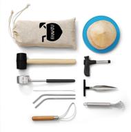 🥥 ultimate coconut opener set: premium stainless steel opener kit with hammer, remover, straws, brush, and mat - fanatu's all-in-one carry bag logo