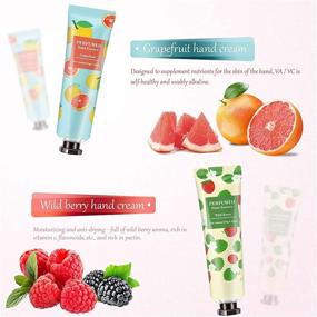 img 3 attached to 🍇 BonnieStore 10-Pack Fruits Fragrance Hand Cream – Moisturizing Hand Care Cream Travel Gift Set with Shea Butter, Natural Aloe, and Vitamin E – For Men and Women (30ml)