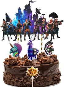 img 4 attached to Game Fans Birthday Party Supplies: 🎮 5Pcs DIY Cake Decorations Topper for Video Gamers