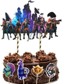 img 2 attached to Game Fans Birthday Party Supplies: 🎮 5Pcs DIY Cake Decorations Topper for Video Gamers