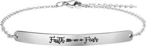 img 4 attached to 💪 Motivational Friendship Bracelets: Personalized Gifts for Women, Inspiring Mantra Messages Engraved