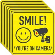 smile youre camera sign stickers logo