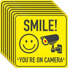 img 4 attached to Smile Youre Camera Sign Stickers