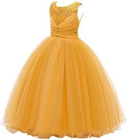 img 3 attached to 👗 Stunning IBTOM CASTLE Princess Embroidery Bridesmaid Dresses for Girls