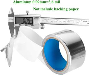 img 3 attached to 🔧 Multi-purpose Heavy-Duty Aluminum Tape - 3.6mil Thickness | HVAC, Dryer Vent, Ductwork, AC Unit, and More | High Temperature Resistant | 2" x 13yd