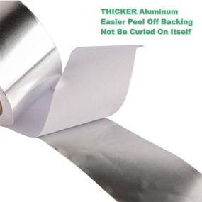 img 2 attached to 🔧 Multi-purpose Heavy-Duty Aluminum Tape - 3.6mil Thickness | HVAC, Dryer Vent, Ductwork, AC Unit, and More | High Temperature Resistant | 2" x 13yd