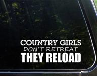 алмазная графика “country girls don't retreat they 💎 reload” на наклейке: идеально подходит для окон, автомобилей, грузовиков, ноутбуков и многого другого! логотип