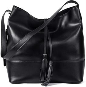 img 4 attached to BOSTANTEN Leather Shoulder Handbag Top Handle