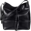 bostanten leather shoulder handbag top handle logo