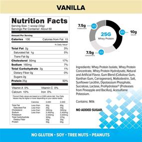 img 2 attached to 🥛 Премиум ванильный протеин-порошок сыворотки для набора мышечной массы - 25 г белка на порцию, 2 фунта