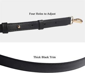img 1 attached to 👜 Beaulegan Wide Purse Strap Replacement: Premium Microfiber Leather - 51 Inch Long Adjustable for Crossbody Shoulder Bag - Black and Gold