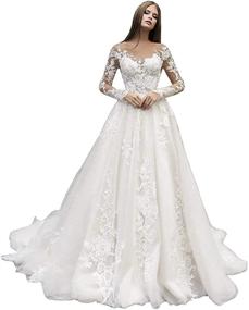 img 4 attached to Wedding Dresses Appliques Bridal Formal Women's Clothing for Dresses