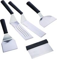 🍳 cuisinart cgs-509 5-piece griddle spatula set: durable stainless steel design, 5" size logo