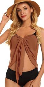 img 2 attached to Pieces Swimsuit Bathing Chiffon Swimwear Women's Clothing in Swimsuits & Cover Ups