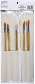 img 1 attached to Premium Gold 19-Piece Long Handle Synthetic Paintbrush Set by Artist Loft: A Must-Have for Artists