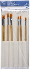 img 2 attached to Premium Gold 19-Piece Long Handle Synthetic Paintbrush Set by Artist Loft: A Must-Have for Artists