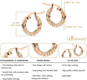 img 1 attached to 555Jewelry Stainless Vintage Earrings Fashionable