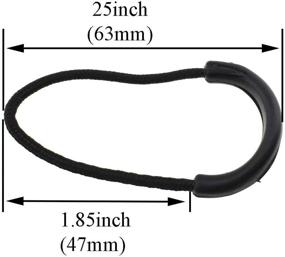 img 2 attached to 🔑 Effortless Grip: Yadaland Zipper Pulls Extension for Easy One-Finger Use on Luggage, Bags, Jackets, and More - 8Pack Black 2.4 Inch PVC Pullers with Nylon Cord