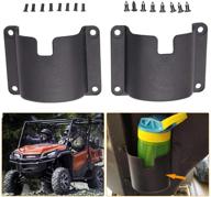 kiwi master cup holder: 2-pack honda pioneer 1000-5/700-4 accessories with front rear drink bottle holders (2014-2021) logo