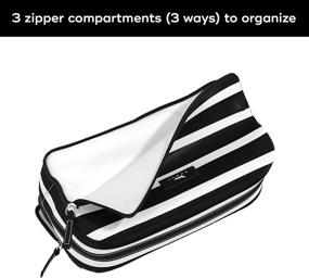 img 3 attached to Versatile SCOUT 3-Way Bag: Perfect for Traveling, Makeup, and Toiletries with 3 Zipper Compartments